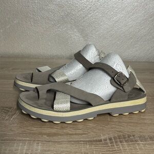 Fantasy Sandals Aurelia Women 40 US 9 Gray Suede Flex Sole Flat Shoes